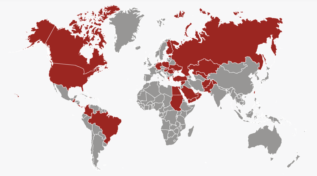 Selected countries where Project DYNAMO has evacuated Americans and allies.